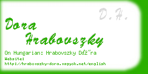 dora hrabovszky business card